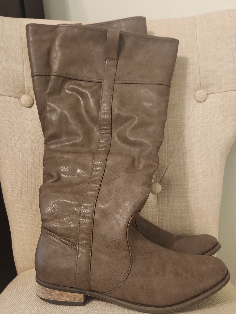 Rampage Taupe Over-the-Knee Slouch Boots